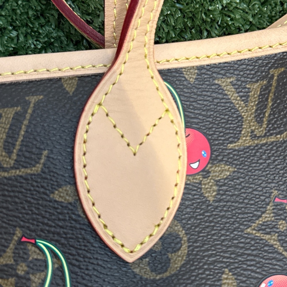 Cherry Pattern Brown Tote - image 3